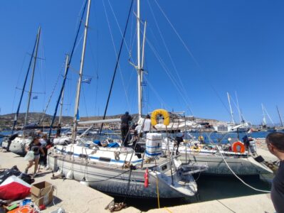 The boats in Syros